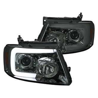 Spec-D® - Driver and Passenger Side Chrome/Smoke Sequential LED DRL Bar Projector Headlights