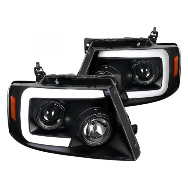 Spec-D® - Black Sequential LED DRL Bar Projector Headlights, Ford F-150