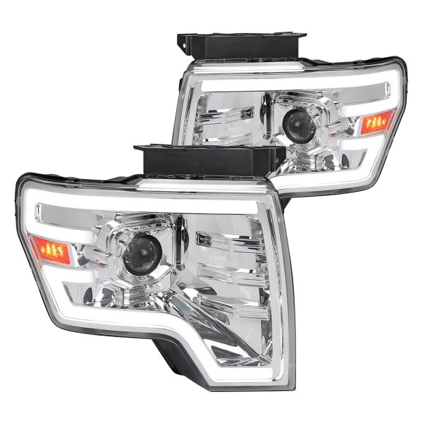 Spec-D® - Chrome Sequential LED DRL Bar Projector Headlights