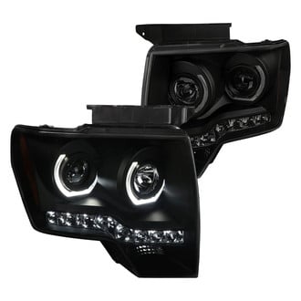 Spec-D® - Driver and Passenger Side Black Dual Halo Projector Headlights