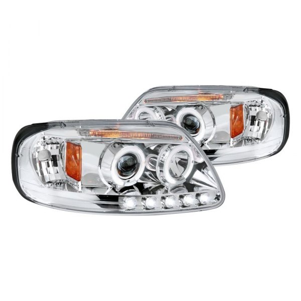 Spec-D® - Chrome Dual Halo Projector Headlights with LED DRL
