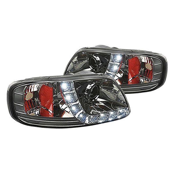 Spec-D® - Chrome/Smoke Projector Headlights with LED DRL