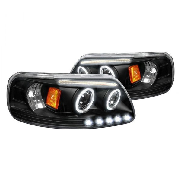 Spec-D® - Black Dual Halo Projector Headlights with LED DRL