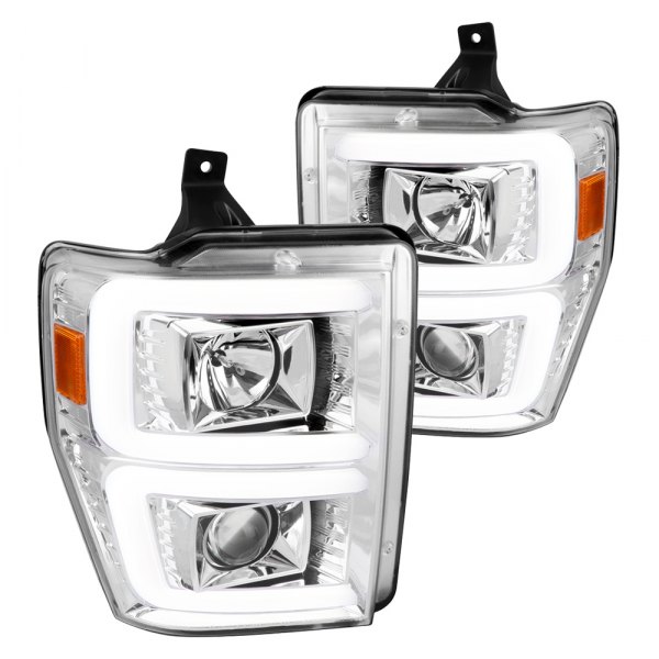 Spec-D® - Chrome Sequential LED DRL Bar Projector Headlights