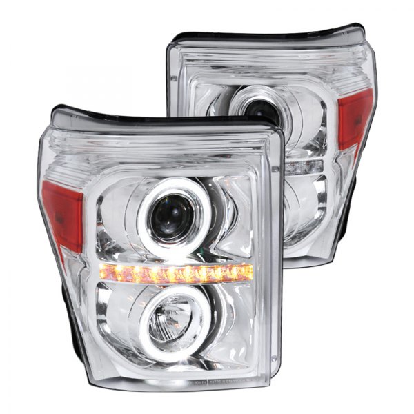 Spec-D® - Chrome Dual Halo Projector Headlights with LED Turn Signal