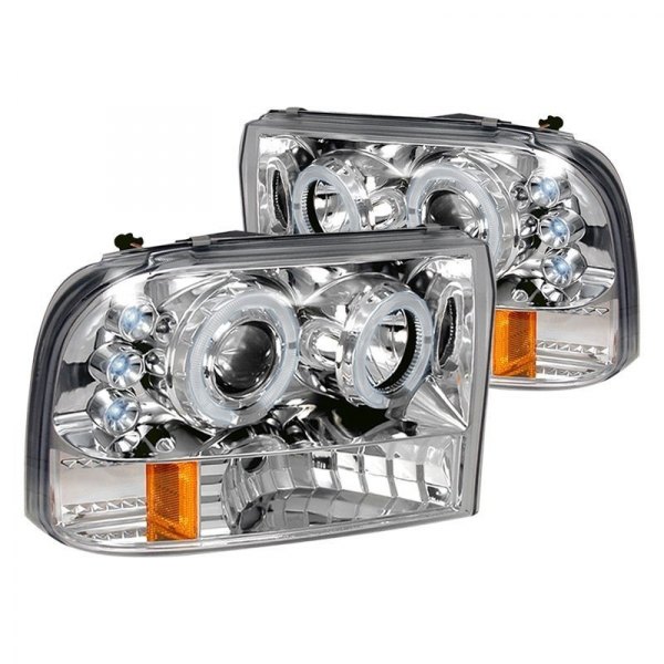 Spec-D® - Chrome Dual Halo Projector Headlights with Parking LEDs