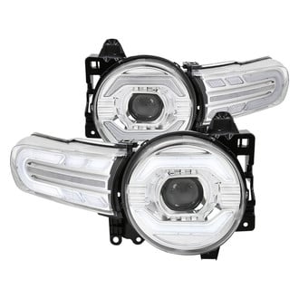 Spec-D® - Driver and Passenger Side Chrome Breathing LED Light Tube Projector Headlights with Sequential Turn Signal