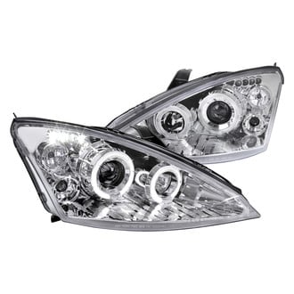 Spec-D® - Driver and Passenger Side Chrome Dual Halo Projector Headlights with Parking LEDs