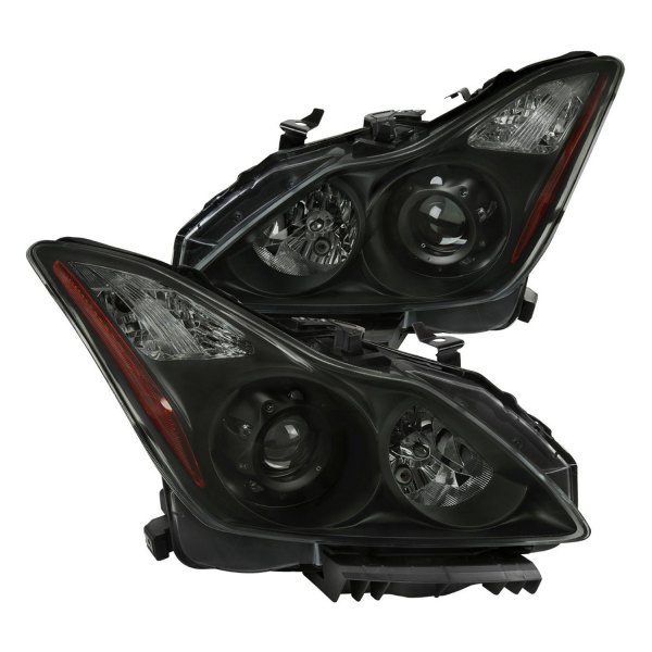 Spec-D® - Driver and Passenger Side Matte Black/Smoke Projector Headlights