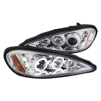 Spec-D® - Driver and Passenger Side Chrome Dual Halo Projector Headlights with Parking LEDs