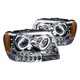 Spec-D® - Driver and Passenger Side Chrome Dual Halo Projector Headlights with Parking LEDs