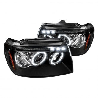 Spec-D® - Black Dual Halo Projector Headlights with Parking LEDs