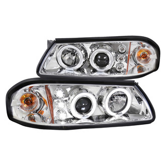 Spec-D® - Driver and Passenger Side Chrome Dual Halo Projector Headlights with Parking LEDs