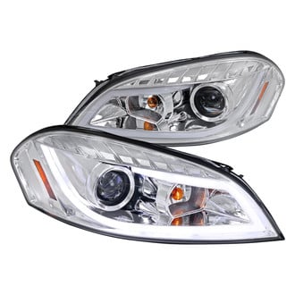 Spec-D® - Driver and Passenger Side Chrome LED DRL Bar Projector Headlights