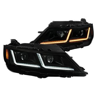 Spec-D® - Driver and Passenger Side Matte Black/Smoke Headlights