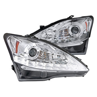 Spec-D® - Driver and Passenger Side Chrome Projector Headlights with Switchback LED DRL