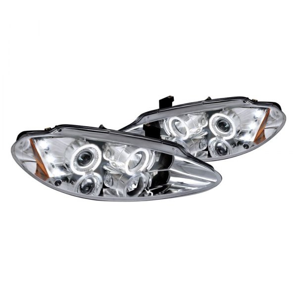 Spec-D® - Chrome Dual Halo Projector Headlights with Parking LEDs, Dodge Intrepid