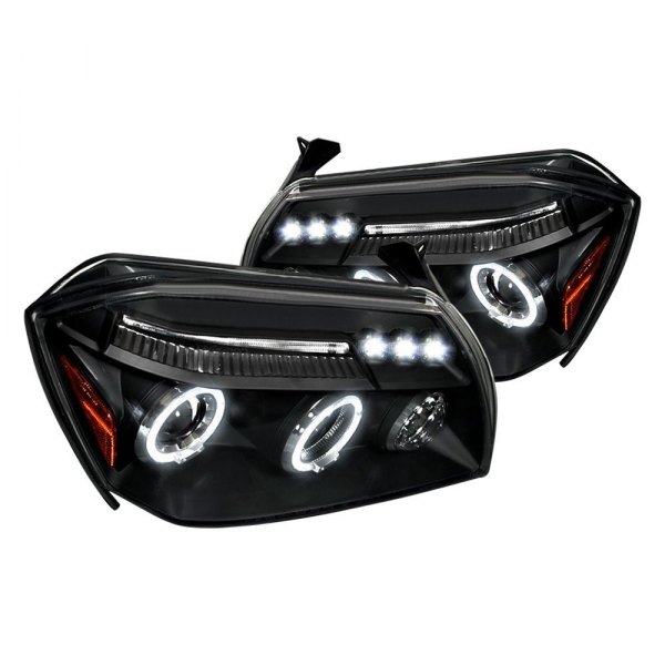 Spec-D® - Black Dual Halo Projector Headlights with Parking LEDs, Dodge Magnum
