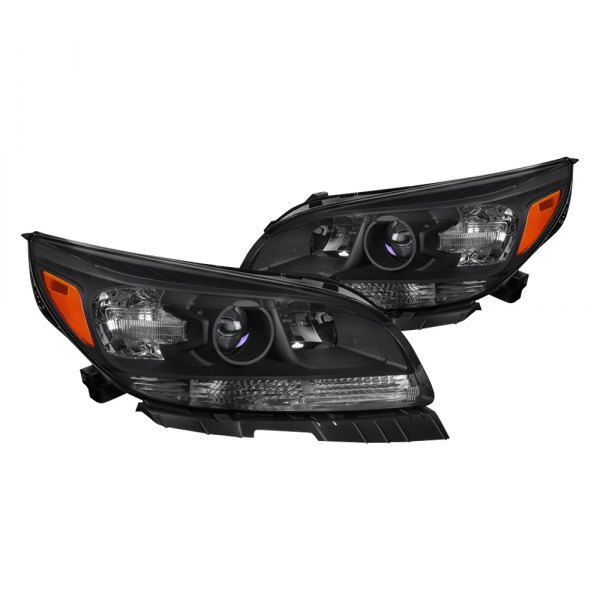Spec-D® - Black Factory Style Projector Headlights, Chevy Malibu