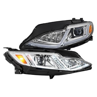 Spec-D® - Driver and Passenger Side Chrome Sequential LED DRL Bar Projector LED Headlights