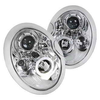 Spec-D® - Driver and Passenger Side Chrome Halo Projector Headlights with Parking LEDs