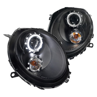 Spec-D® - Driver and Passenger Side Black Halo Projector Headlights with Parking LEDs