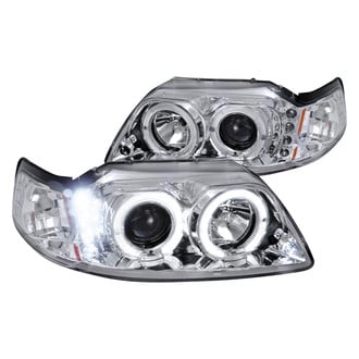 Spec-D® - Driver and Passenger Side Chrome Dual Halo Projector Headlights with Parking LEDs