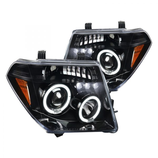 Spec-D® - Gloss Black Halo Projector Headlights with Parking LEDs