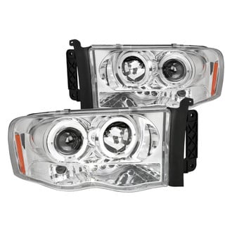 Spec-D® - Driver and Passenger Side Chrome Dual Halo Projector Headlights with Parking LEDs