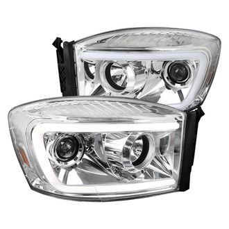 Spec-D® - Driver and Passenger Side Chrome Switchback LED DRL Bar Projector Headlights