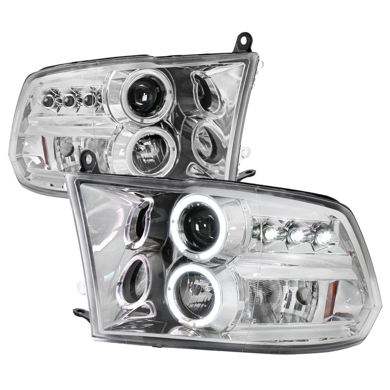 SpecD® Dodge Ram 1500 with Factory Quad Headlights 2009 Chrome Dual