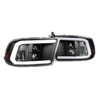 Spec-D® - Driver and Passenger Side Black LED DRL Bar Projector Headlights