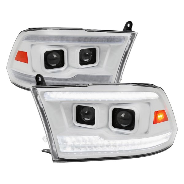 Spec-D® - White Sequential LED DRL Bar Projector Headlights