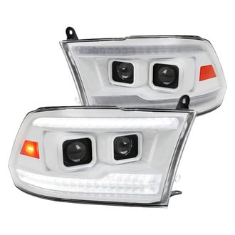 Spec-D® - Driver and Passenger Side White Sequential LED DRL Bar Projector Headlights