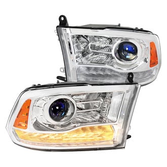 Spec-D® - Driver and Passenger Side Chrome LED DRL Bar Projector Headlights