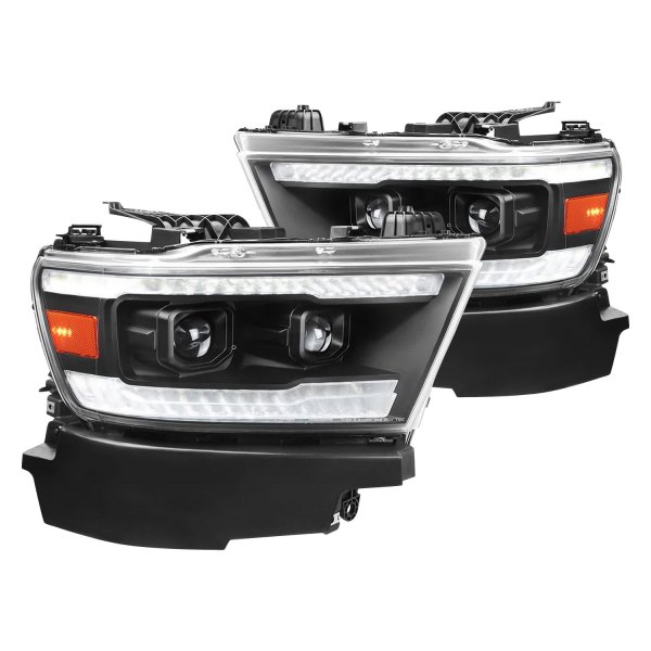 Spec-D® - Matte Black Projector Headlights with Sequential LED DRL