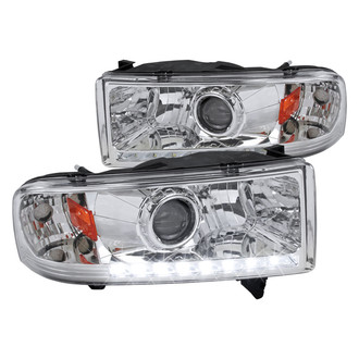 Spec-D® - Driver and Passenger Side Chrome Projector Headlights with LED DRL