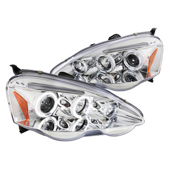 Spec-D® - Driver and Passenger Side Chrome Dual Halo Projector Headlights with Parking LEDs
