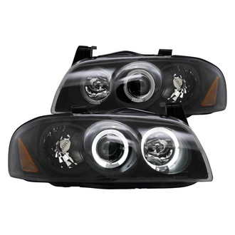 Spec-D® - Driver and Passenger Side Black LED Dual Halo Projector Headlights