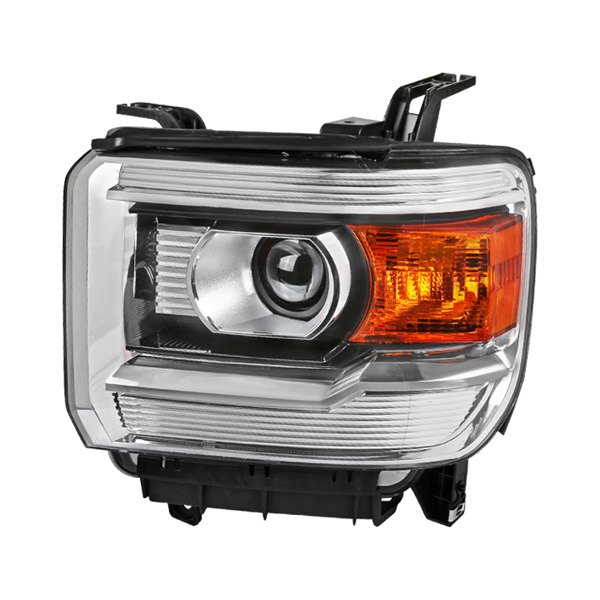 Spec-D® - Driver Side Black/Chrome Factory Style Projector Headlight with Amber Turn Signal/Corner Light Lens