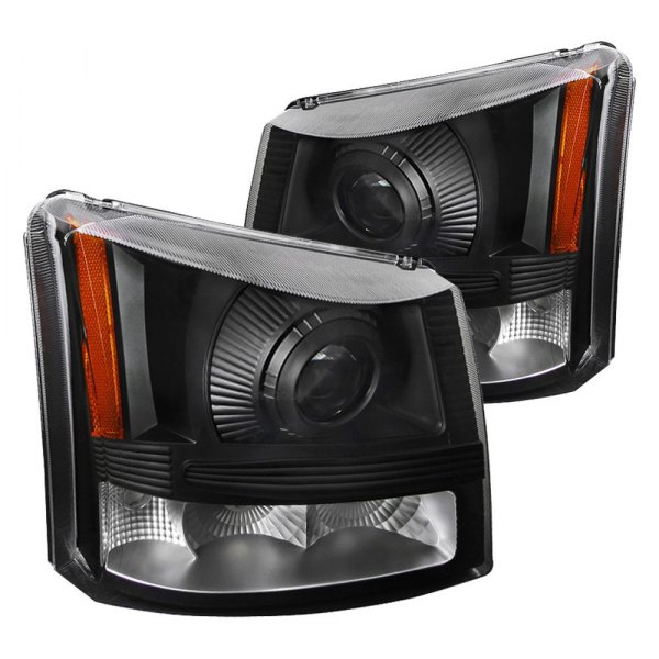 Spec-D® - Black Projector Headlights with Bumper Lights