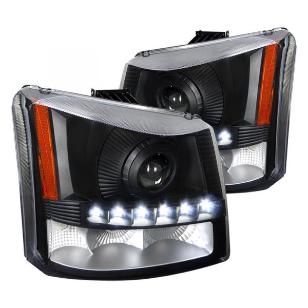 Spec-D® - Black Projector Headlights with LED DRL