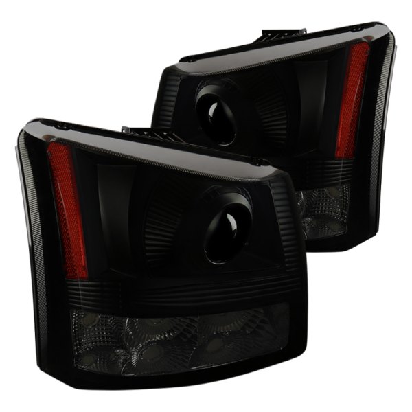 Spec-D® - Black/Smoke Projector Headlights with Bumper Lights