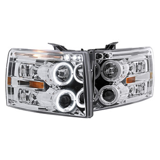 Spec-D® 2LHP-SIV07-TM - Driver and Passenger Side Chrome Dual Halo Projector Headlights with Parking LEDs
