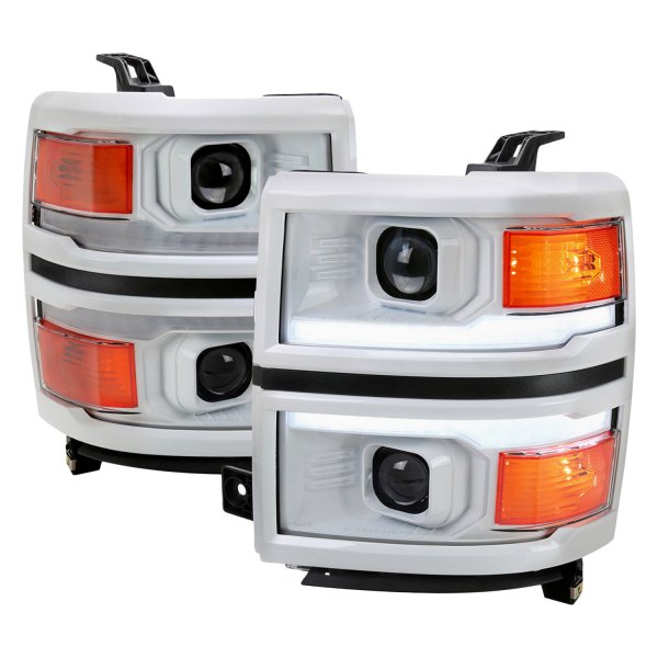 Spec-D® - White Sequential LED DRL Bar Projector Headlights