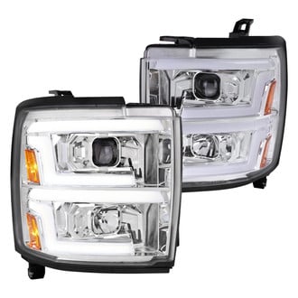 Spec-D® - Driver and Passenger Side Chrome Sequential LED Light Tube Projector Headlights