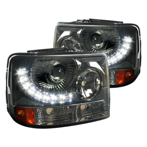 Spec-D® - Black/Smoke Conversion Projector Headlights with LED DRL