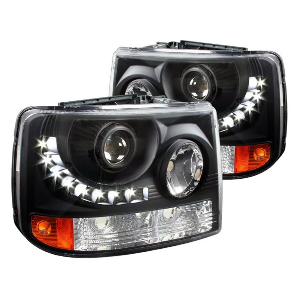 Spec-D® - Black Conversion Projector Headlights with LED DRL