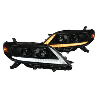 Spec-D® - Driver and Passenger Side Black/Smoke Factory Style Switchback Sequential LED DRL Bar Projector Headlights