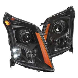Spec-D® - Driver and Passenger Side Matte Black Projector Headlights with LED DRL
